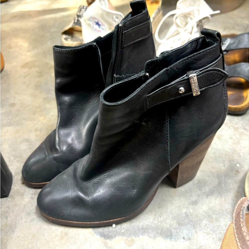 Leather coach booties 7